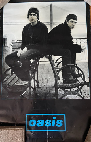 Vintage 1996 oasis poster 90s - poster,