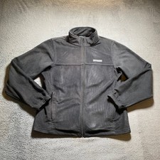 Columbia Fleece Men's Medium Black Full Zip Jacket Casual Warm Outdoor