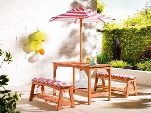 Wooden picnic table - wooden,