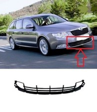 NEW FRONT BUMPER LOWER CENTER GRILL BLACK FOR SKODA SUPERB (3T) 2008-2013
