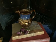 Antique Copper Lustre Jug With
