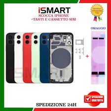 SCOCCA POSTERIORE PER IPHONE 12 VETRO+TELAIO BACK COVER HOUSING GLASS+FRAME