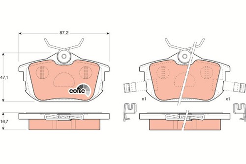 Brake pad set disc - disc,