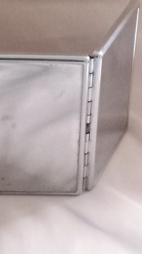 Vintage chrome metal cigarette - chrome,