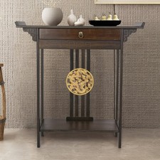 Narrow Console Table Antique Style Entryway Hallway Table Sofa Side Display Rack