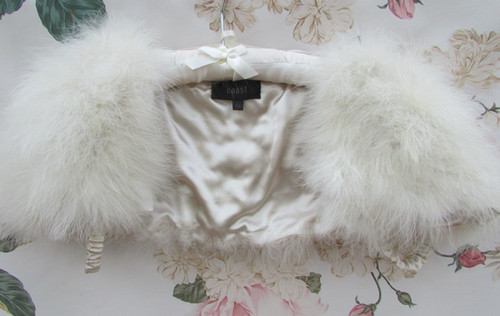 Natural cream soft feather - feather, fur