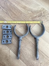 Vintage boat rowlocks and plates ,1/2 inch shafts.