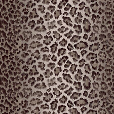 Velvet Leopard Adusta Fabric BLACKBEIGE Fibre Naturelle Curtain Blind Upholstery