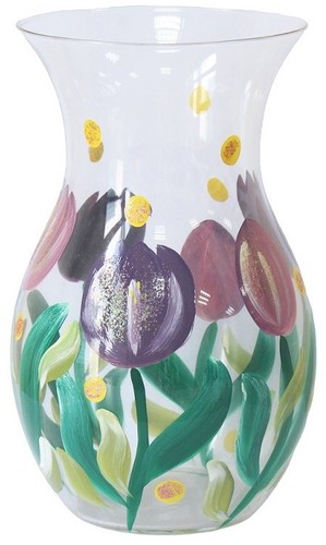 Hand painted colourful tulip - colourful,
