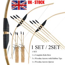 1/2 Set Kids Children Wood Bow