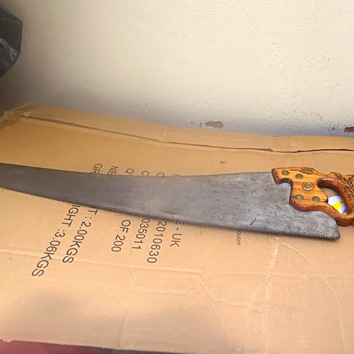 Vintage hand saw - saw, wooden