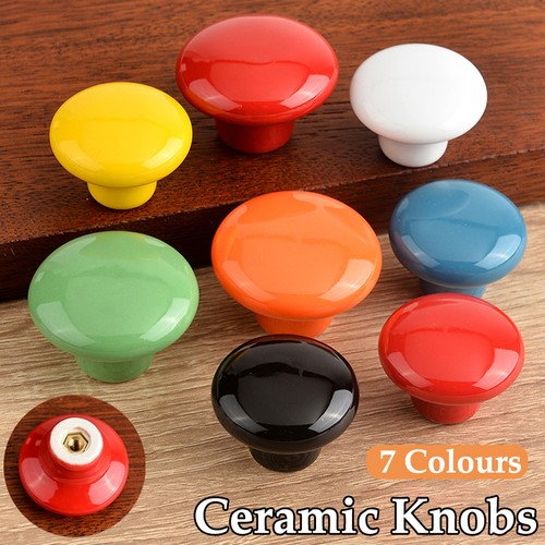 Ceramic door knobs round - ceramic,