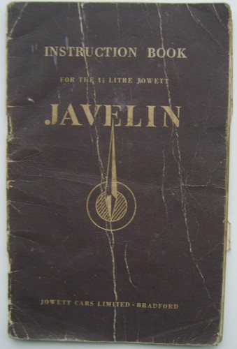 Jowett javelin instruction - javelin,
