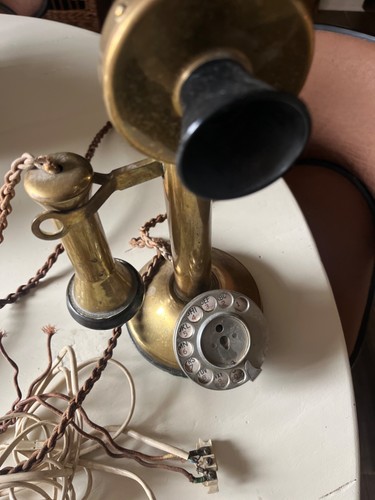 Antique candlestick telephone - antique,