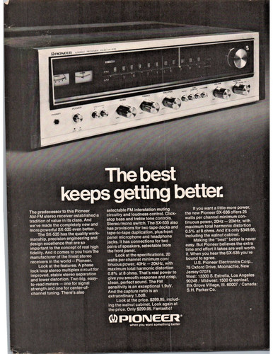 1975 pioneer 636 stereo hi - 1975,