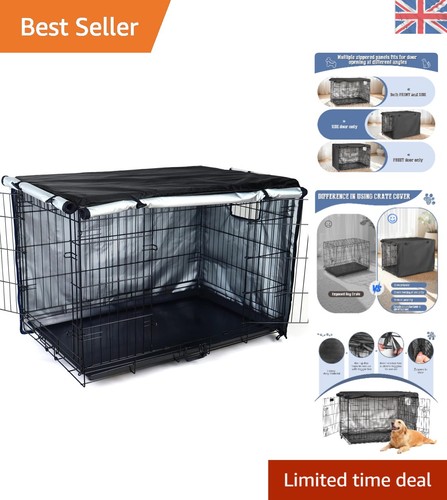 Elegant black dog crate - black,