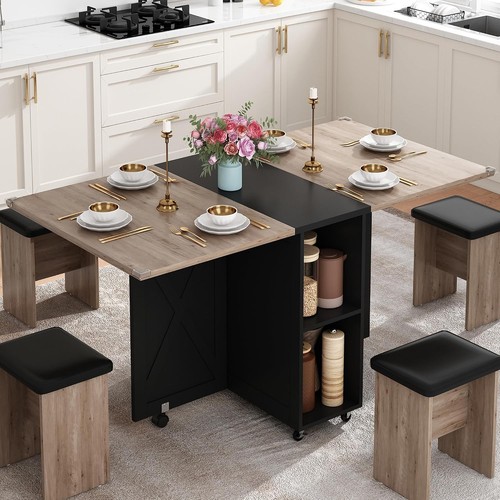 Pcs farmhouse dining table - 5,