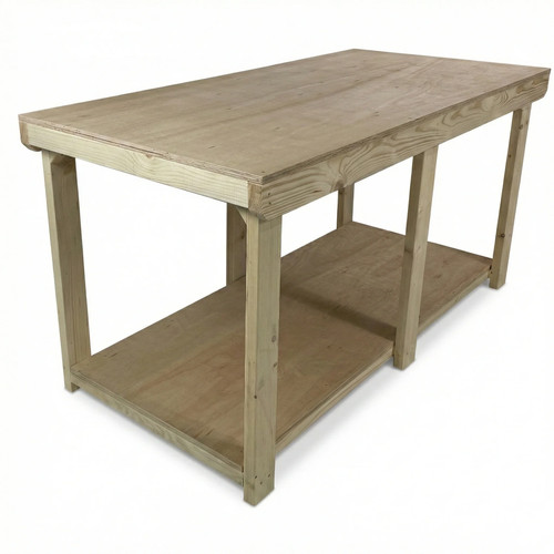 Wooden workbench eucalyptus - wooden,