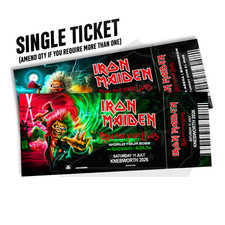 Iron Maiden Mock Ticket Run For Your Lives Tour | Personalized Gift Reveal