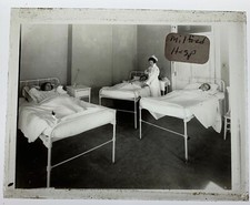 Milford Hospital, Delaware ~ Original Antique Glass Positive ~ Occupied Room