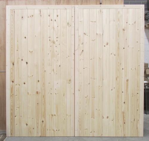 Wooden garage doors frame - wooden,