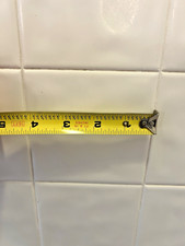 90's Daltile 4 1/4" x 4 1/4" Ceramic Wavy Undulated White Ceramic Tile 5/16"