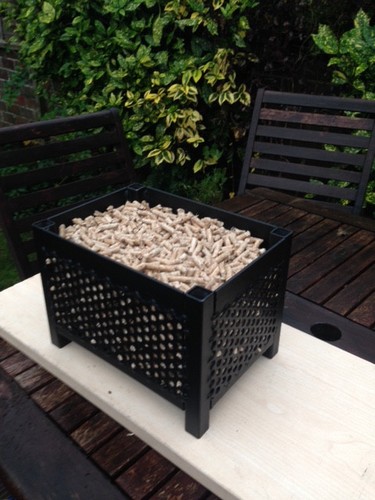 Welded pellet basket fire - welded, basket,