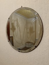 Vintage Bevelled Circular Hanging Mirror Art Deco Style 1920s-1960s