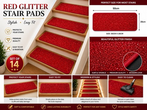 Set luxury red glitter - of,