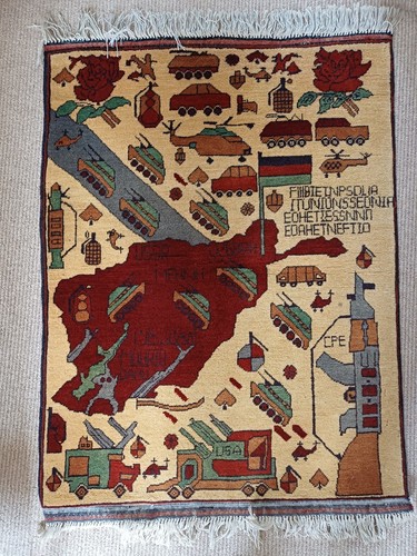 Afghan war rug - war,