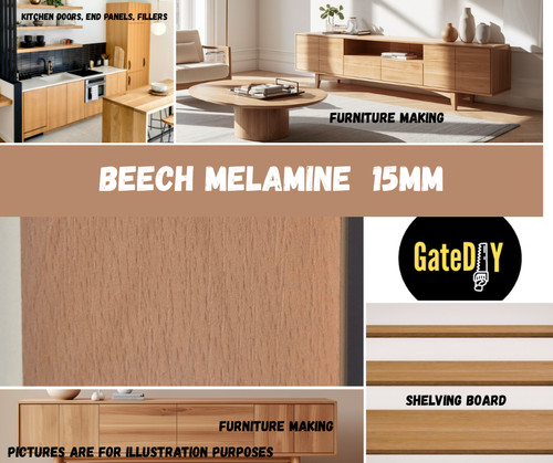 15mm beech effect melamine - 15mm,