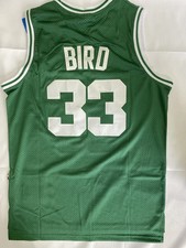 Men's Vest Boston Celtics NO.33 Bird Adult Sports Top Retro Stitched UK