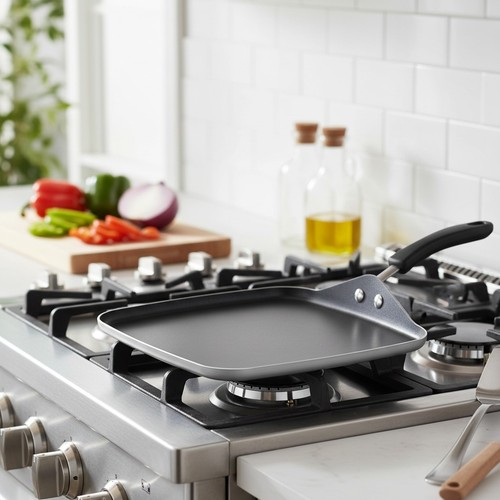 Silver nonstick stovetop - nonstick,