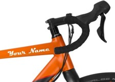 2 x Personalised Name Bike Frame Vinyl Stickers Cycle Bicycle Frame