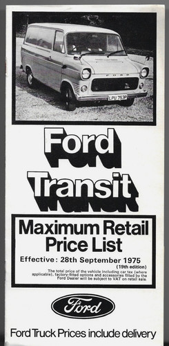 Ford transit mk1 prices - mk1,