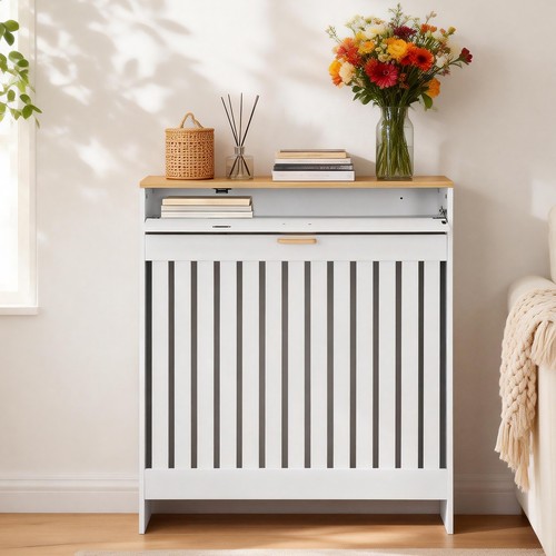 Modern white radiator - white,