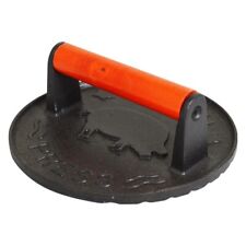 Cast Iron Burger Press Round Steak Weight  Heavy Duty Bacon Press Grill BBQ 18cm