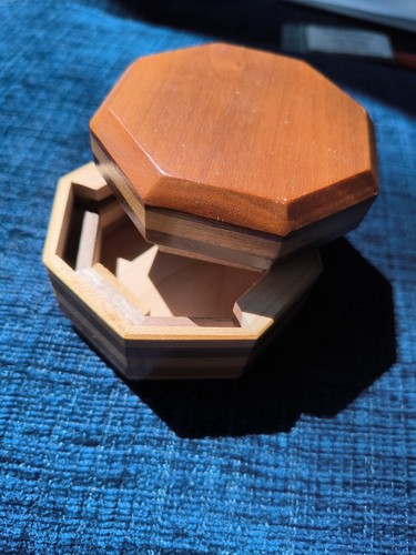 Small wooden puzzle box - puzzle,