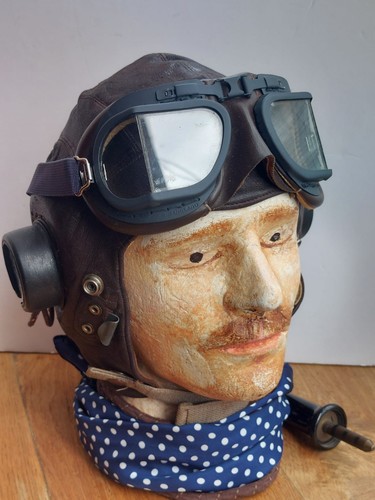 Raf type flying helmet ww2 - c,