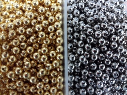 Solid beads brass nickel - beads,brass,