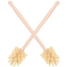 2 Pcs Toilet Brush Bamboo