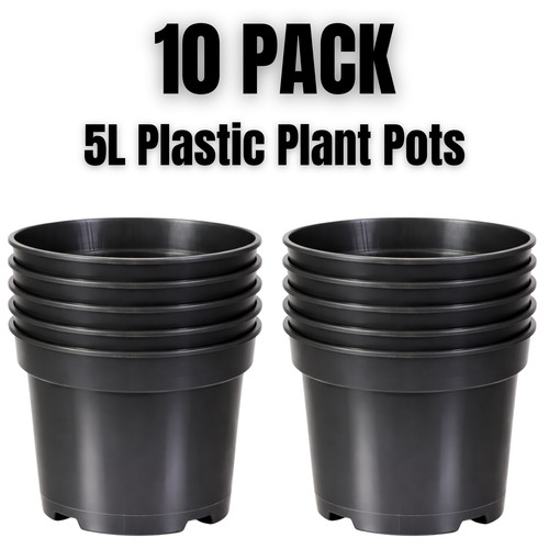 Plastic plant pots black - 5l,