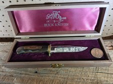 1776 Buck American Revolution Bicentennial Fixed Blade/Coin-New/Old Stock