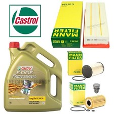 FITS VW TOURAN 1.6 TDI 10-15 MANN SERVICE KIT AIR OIL FUEL & 5L CASTROL EDGE