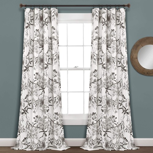 Floral bird print - bird, curtains