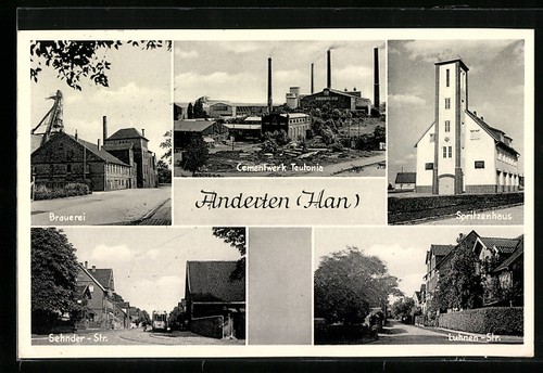 Postcard anderten han cement - anderten/han.,