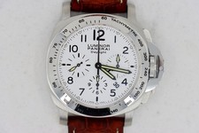 Panerai Luminor Daylight PAM0018 Chronograph White Dial Box & Papers Year 2007
