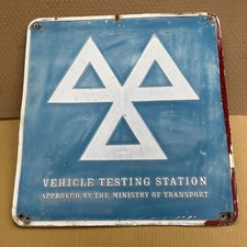 Large Metal Vintage MOT Sign