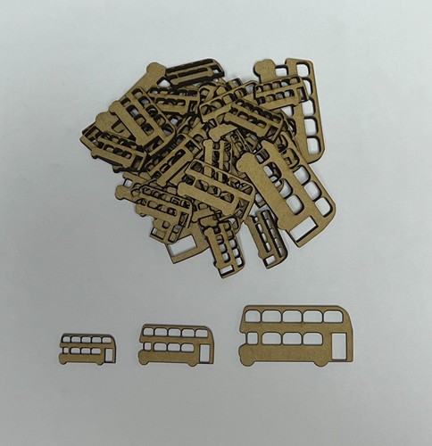 Wooden mdf bus - craft, blank
