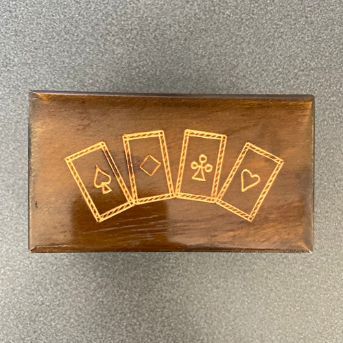 Wooden playing cards storage - cards,